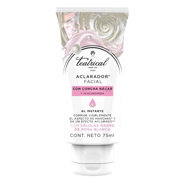 Teatrical Crema Facial Aclaradora con Concha Nácar y Niacinamida 75 ml