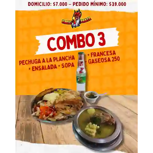Combo 3 Pechuga a la Plancha