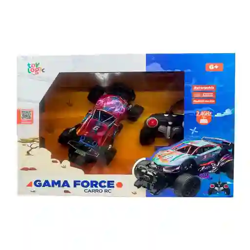 Toy Logic Carro a Control Remoto Gama Force Rojo Con Luces Uv