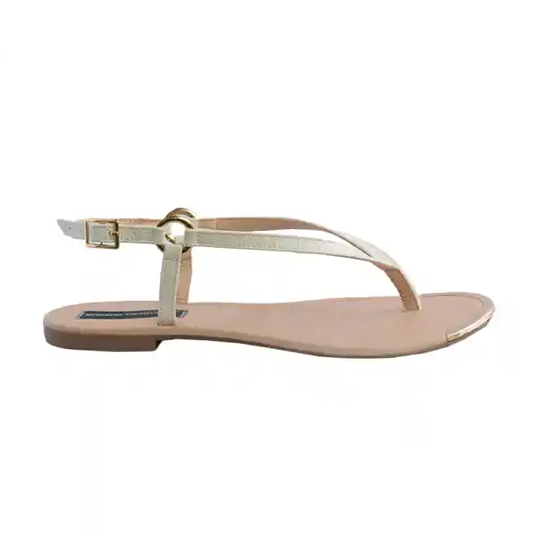 Sandalias Trespuntada Lym Blanco Talla 40