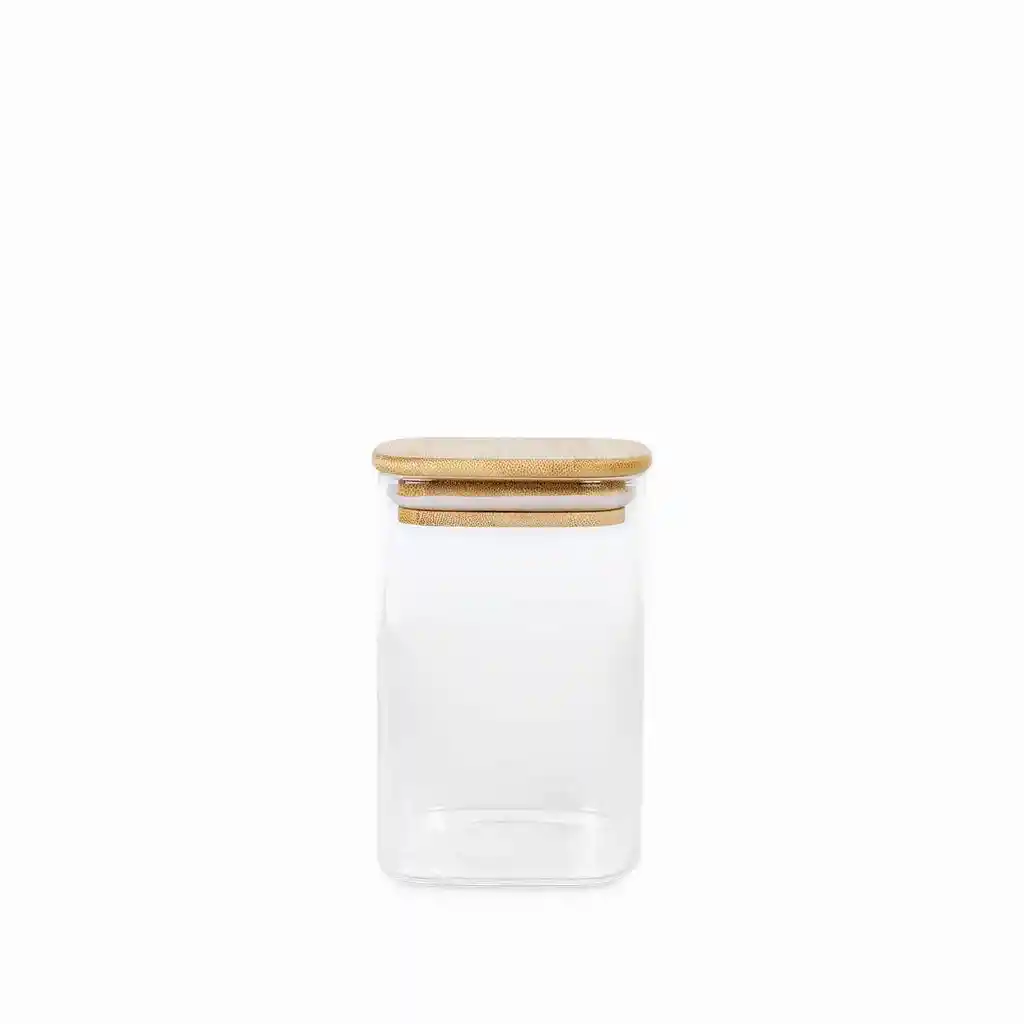 Ambiente Gourmet Recipiente Cuadrado Tapa en Bambú 450 mL
