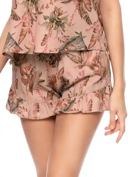 Laura Short Estampado Ruedo Bolero Rosa Talla L