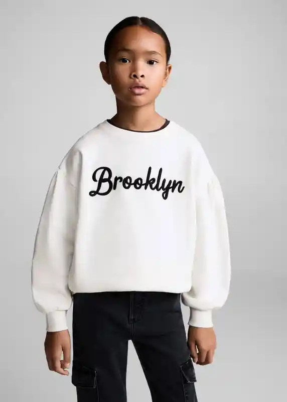 Sudadera Brooklyn Off White Talla 12 Niñas Mango