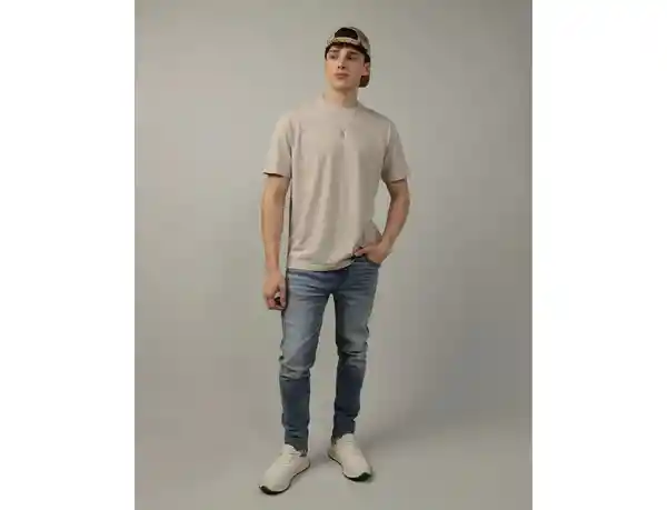 Camiseta Hombre Café Talla MEDIUM American Eagle