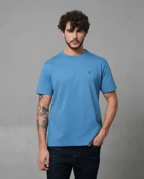 Camiseta Hombre Azul M 100G001_AZU184025 Rifle