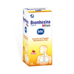 MK Bromhexina Jarabe para Niños Fresa (4 mg/5 mL) 
