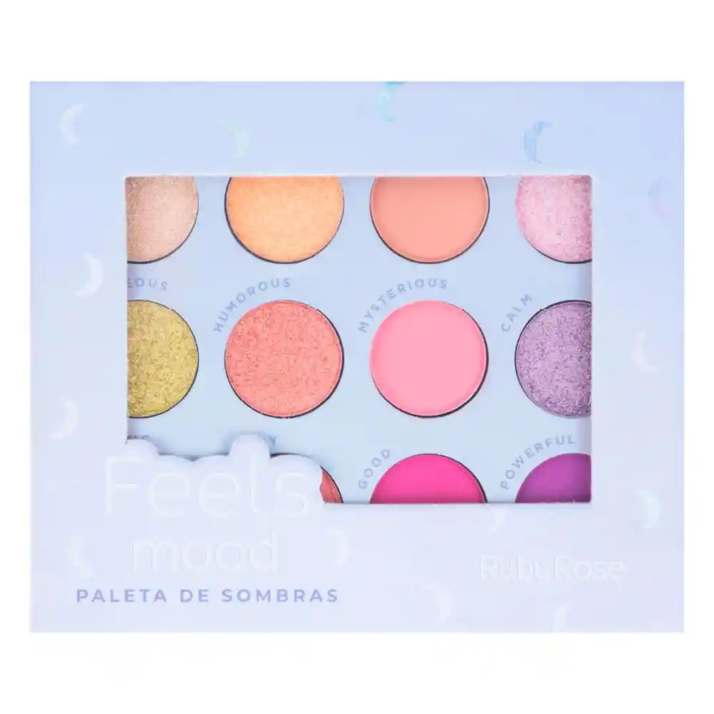 Paleta Sombras Feels Mood 12 Tonos Ruby Rose