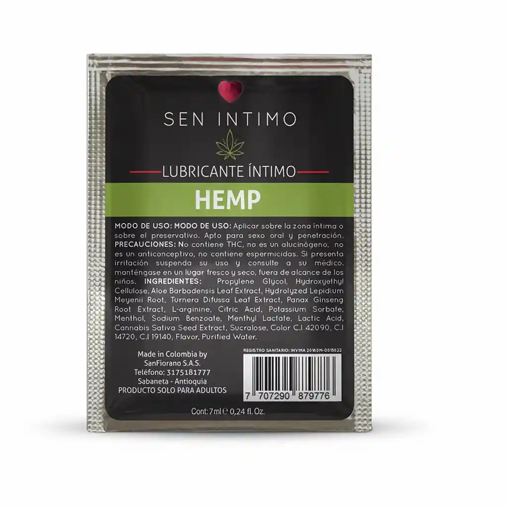 Sen Intimo Lubricante Intimo Euforia Sachet 7 mL