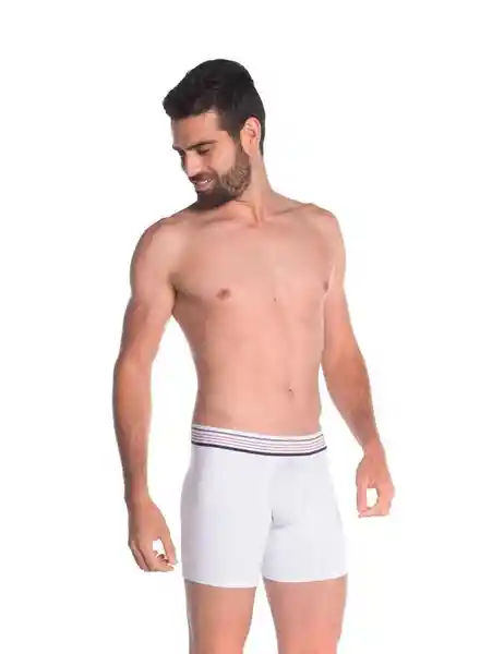 Bronzini Bóxer Ajustado Color Blanco Talla S