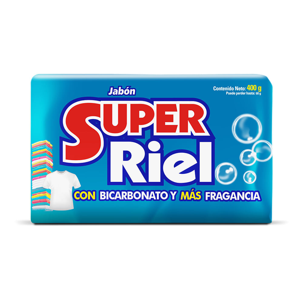 Super Riel Jabón de Lavar con Bicarbonato 400 g