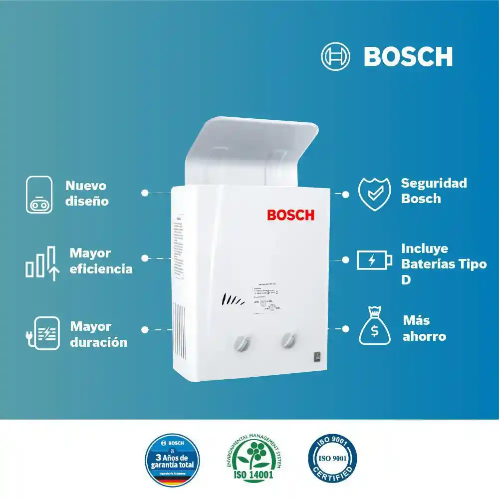 Bosch Calentador de Gas Natural para Agua