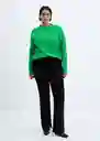 Buzo Jersey Tortu Verde Talla M Mujer Mango