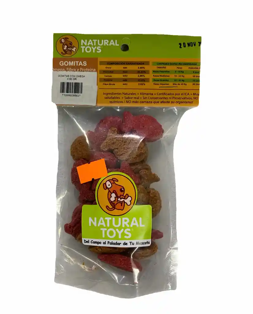 Snacks Gomitas Con Omega 80Gr Premios Perro
