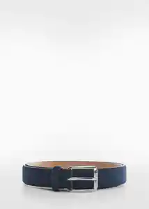 Cinturón Suede Navy Talla 80 Hombre Mango