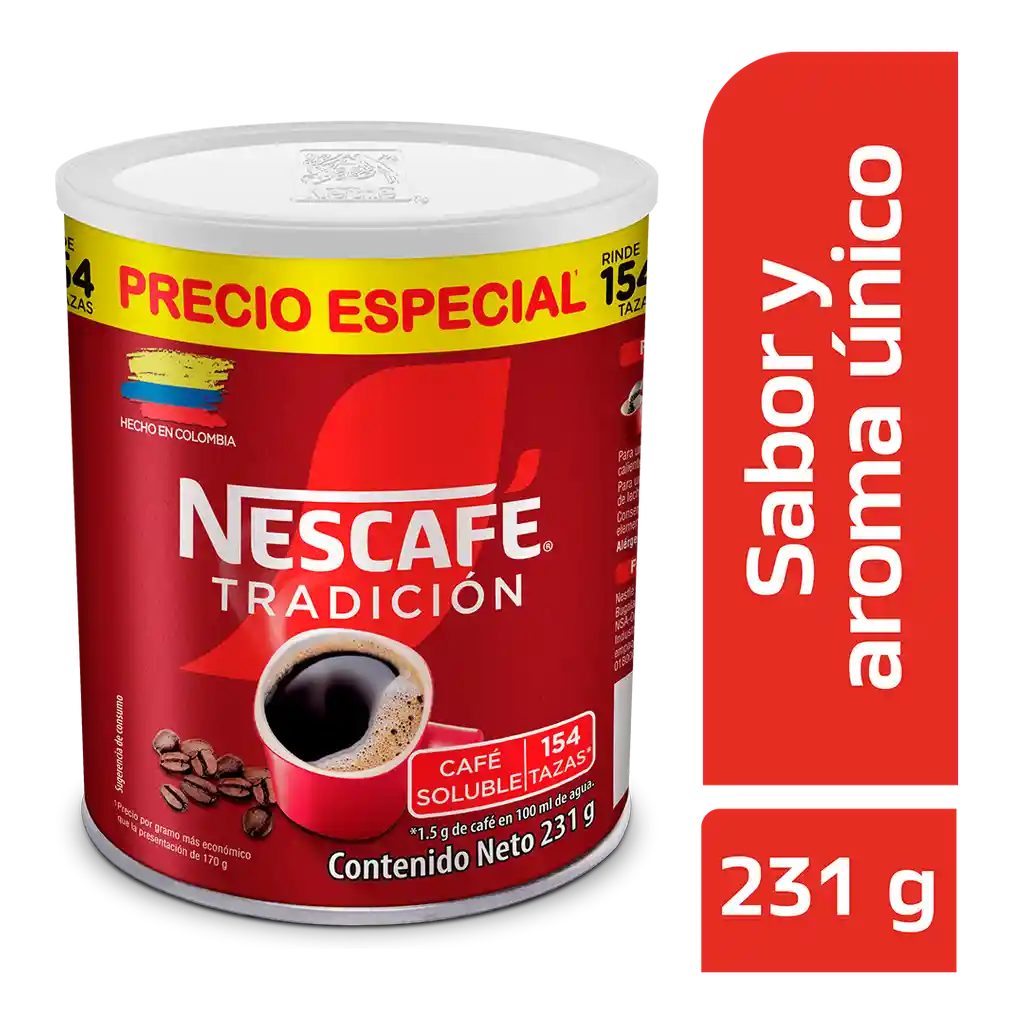 Café instantáneo NESCAFÉ Tradicion x 231g