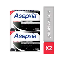 Asepxia Jabon Facial Antiacne Carbon 100 G X2 Unidades