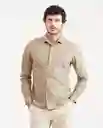 Camiseta Spread Neck Masculino Crudo Beige Claro T. XL Chevignon