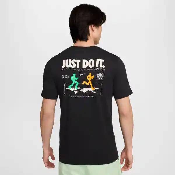 Nike Camiseta M Df Tee Iykyk Run Su24 2 Hombre Negro Talla S