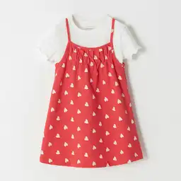 Conjunto de Vestido y Camiseta Manga Corta Bebita Juliana Baby Fresh Talla 5t