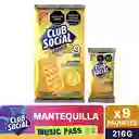 Galletas Saladas Club Social 9Pack Mantequilla 216G