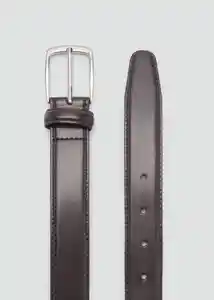 Cinturón Básico Marrón Talla 91 Hombre Mango