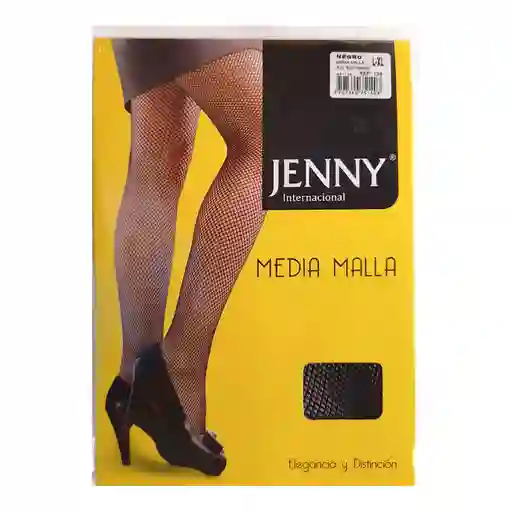 Media Jenny Diseño Malla Negro Talla L-xl