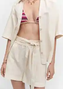 Short Lina Arena Talla XL Mujer Mango