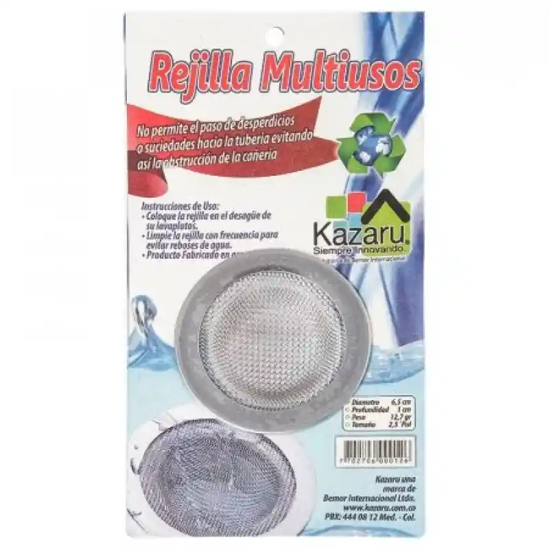 Kazaru Rejilla Multiusos Acero Inoxidable 2. 5''