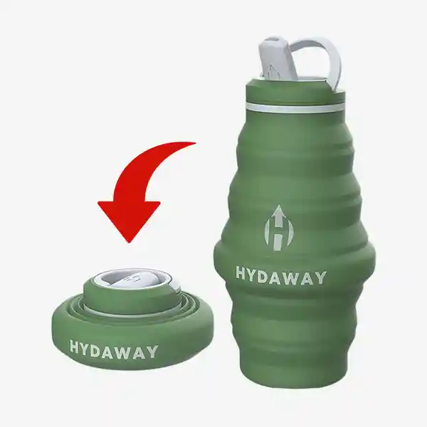 Hydaway Botella Plegable Verde 25 oz