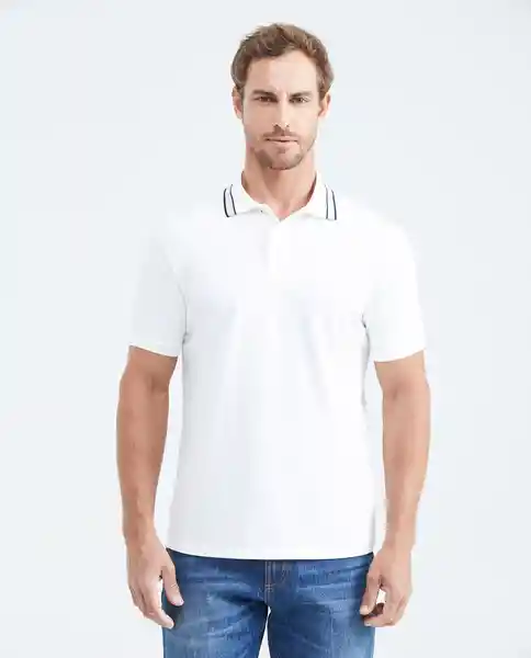 Camiseta Polo Neck Crudo Prístino Claro Talla L Chevignon