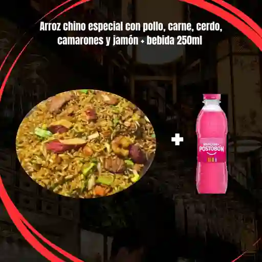 Arroz chino especial personal + 250ml