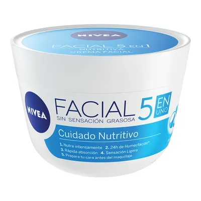 Nivea Crema Facial Cuidado Nutritivo 5 en 1