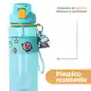 Botella Con Correa y Funda Serie Shooky Aqua 800 mL Bt21 Miniso