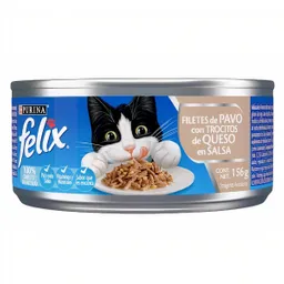 Felix Alimento Para Gato Filetes Pavo Con Trocitos Queso 156 g