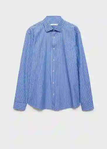 Camisa Sebas Celeste Talla S Hombre Mango