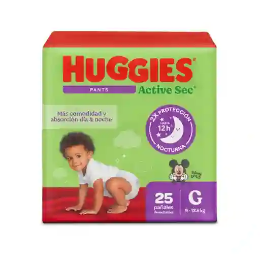Pañales Huggies Active Sec Pants Etapa 3/G Más Absorción 25 Und