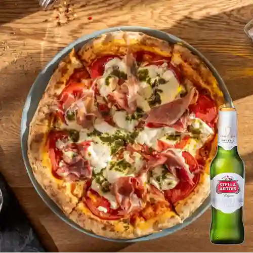 Combo Pizza Ammazza + Cerveza Stella Artois Bot. 330ml