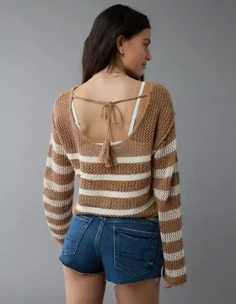 Suéter Mujer Beige Talla: MEDIUM 1572200 American Eagle