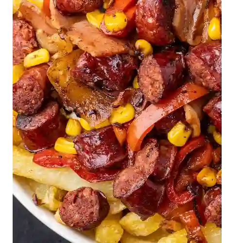 Salchipapa Mexicana