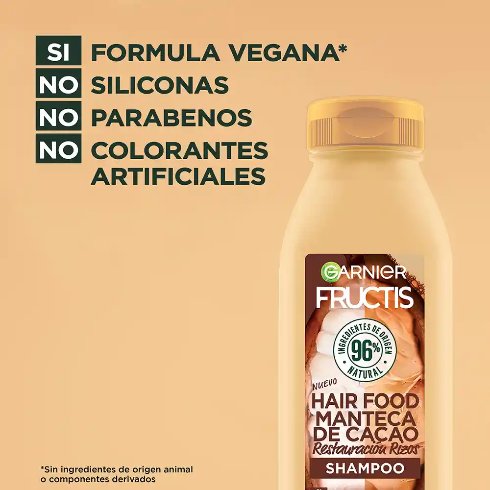 Shampoo Hair Foof Garnier Cacao Restauración Rizos 300 mL