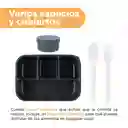Contenedor Para Alimentos de Serie Negro y Gris Miniso
