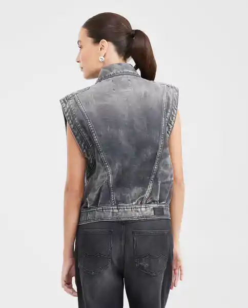 Chaleco Straight Fit Heri Gris Grafito Ultra Oscuro S Chevignon