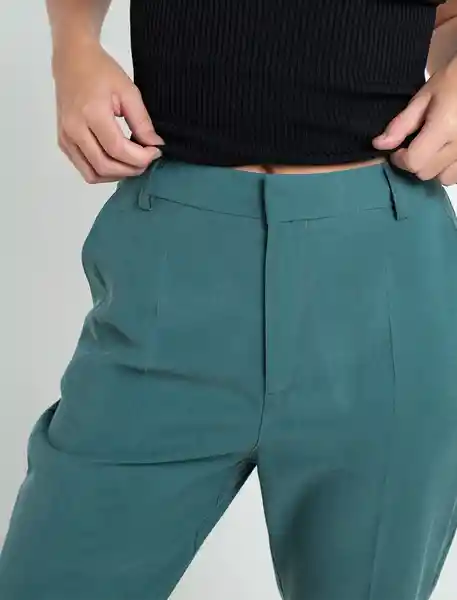 Pantalón Theak Mujer Verde Anade Oscuro Talla 8 531F313 Naf Naf