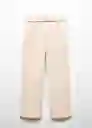 Pantalón Myriam Off-White Talla 42 Mujer Mango