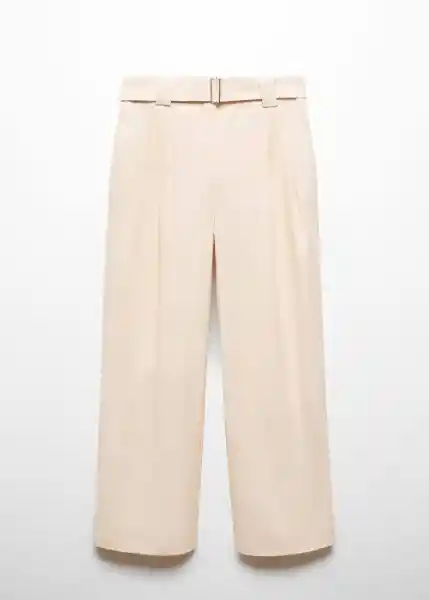 Pantalón Myriam Off-White Talla 42 Mujer Mango