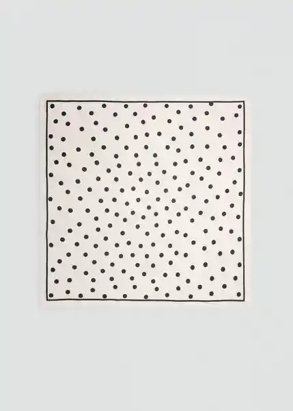 Pañuelo Topitos Crudo Talla 99 Mujer Mango