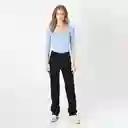 Jean Tiro Medio Bota Medio Negro Talla 10 - 720601