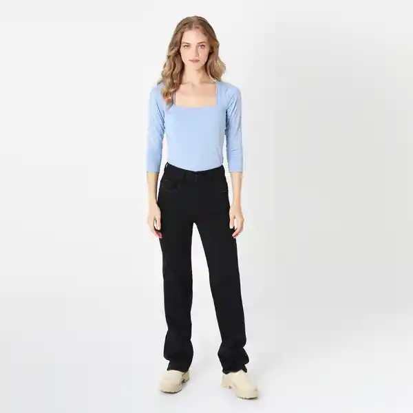 Jean Tiro Medio Bota Medio Negro Talla 10 - 720601