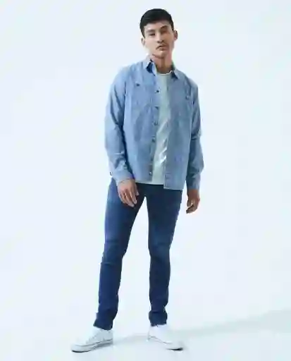 Camisa Hombre Azul Talla XS 510D002 Americanino