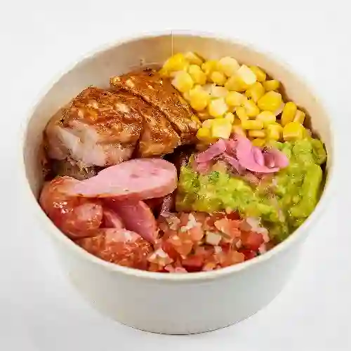 Ricebowl Mixto (Chicharrón y Chorizo)